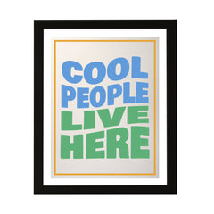 Designs ByLITA Cool People Live Here, Wall Print Art | Funky Home Decor