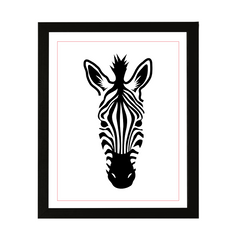 Designs ByLITA Zebra Outlined version, Wall Print Animals Art | Family Presents | Bedroom | Stylish Kindergarten Decor
