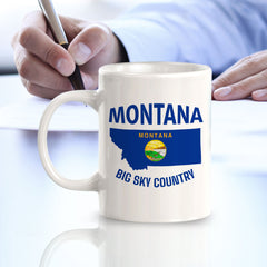 Designs ByLITA Montana: Big Sky Country 11oz Plastic or Ceramic Coffee Mug | State Pride Collection
