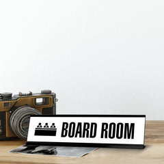 Board room, Group Black Frame, Desk Sign (2x8")