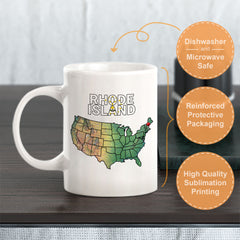 Designs ByLITA Rhode Island: Ocean State 11oz Plastic or Ceramic Coffee Mug | State Pride Collection