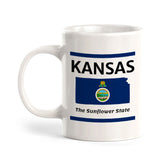 Designs ByLITA Kansas: The Sunflower State 11oz Plastic or Ceramic Coffee Mug | State Pride Collection