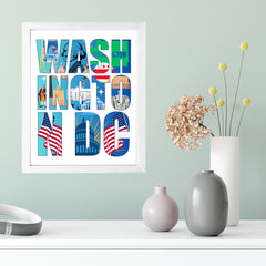 Designs ByLITA Washington, D.C. Inspirational, Wall Print Art | American Cities Stylish Home Decoration (Unframed or Framed)