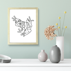 Designs ByLITA Poison Dart Frog Outlined version, Wall Print Animals Art | Family Presents | Bedroom | Stylish Kindergarten Decor