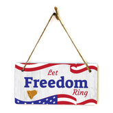 Let Freedom Ring 5x10 Hanging Plus Wall or Door Sign | American Pride