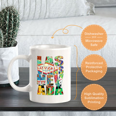 Las Vegas, Nevada 11oz Plastic or Ceramic Mug | American Cities Coffee Cups
