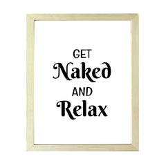 Designs ByLITA Get Naked And Relax, Wall Print Art