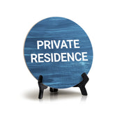 Signs ByLITA Circle Private Residence Table Sign (5x5)