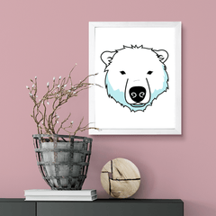 Designs ByLITA Polar Bear, Wall Print Animals Art | Family Presents | Bedroom | Stylish Kindergarten Decor