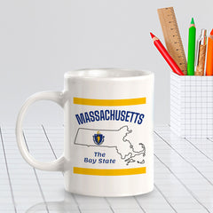 Designs ByLITA Massachusetts: The Bay State 11oz Plastic or Ceramic Coffee Mug | State Pride Collection