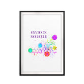 Oxytocin Molecule UNFRAMED Print Science Wall Art