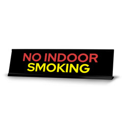 Signs ByLITA Indoor No Smoking Black Frame, Desk Sign (2x8")