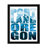 Designs ByLITA Portland, Oregon Inspirational, Wall Print Art | American Cities Stylish Home Decoration (Unframed or Framed)