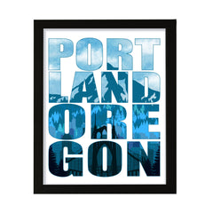 Designs ByLITA Portland, Oregon Inspirational, Wall Print Art | American Cities Stylish Home Decoration (Unframed or Framed)