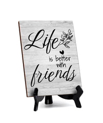 Home & Family Themed Decoration Table Sign with Acrylic Stand (6x8“) | Home & Family Decor