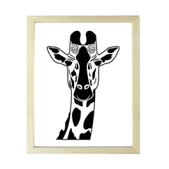 Designs ByLITA Giraffe Outlined version, Wall Print Animals Art | Family Presents | Bedroom | Stylish Kindergarten Decor