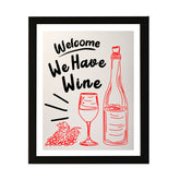 Designs ByLITA Welcome We Have Wine, Wall Print Art | Retro Kitchen Decoration