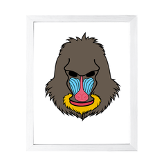 Designs ByLITA Mandrill, Wall Print Animals Art | Family Presents | Bedroom | Stylish Kindergarten Decor