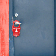 Do Not Disturb Meditation In Session (Man) Door Hanger | House or Business Door Sign