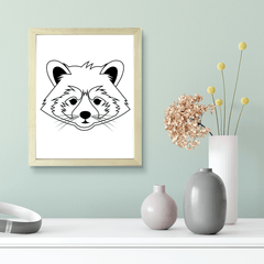 Designs ByLITA Red Panda Outlined version, Wall Print Animals Art | Family Presents | Bedroom | Stylish Kindergarten Decor