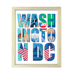 Designs ByLITA Washington, D.C. Inspirational, Wall Print Art | American Cities Stylish Home Decoration (Unframed or Framed)