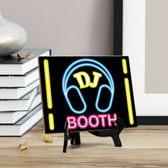 Signs ByLITA DJ BOOTH Table Sign with Acrylic Stand (6x8“)