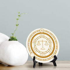 Libra Zodiac Circle Table Sign (5x5")