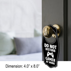 Do Not Disturb Gamer At Work Door Hanger | House or Business Door Sign