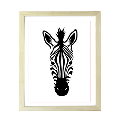 Designs ByLITA Zebra Outlined version, Wall Print Animals Art | Family Presents | Bedroom | Stylish Kindergarten Decor