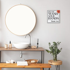 Square Plus Please Wash Your Hands Thank You Wall or Door Sign | Public Spaces Signage