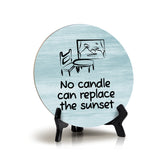 Signs ByLITA Round No Candle Can Replace The Sunset Table Sign (5x5")