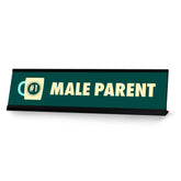 Signs ByLITA Male Parent Black Frame, Desk Sign (2x8")