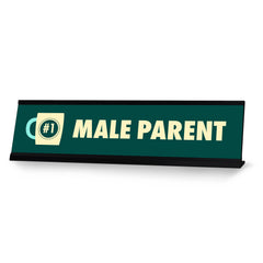 Signs ByLITA Male Parent Black Frame, Desk Sign (2x8")