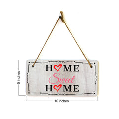 Home Sweet Home 5x10 Hanging Wall or Door Sign | Warm Welcoming Signage For Homes