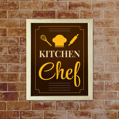 Designs ByLITA Kitchen Chef, Framed Wall Art Print | Funny Home Decor
