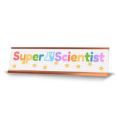 Signs ByLITA Super Scientist Award, Gold Frame, Desk Sign (2x8")