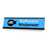 Software Ninjaneer, Black Frame, Desk Sign (2x8“)