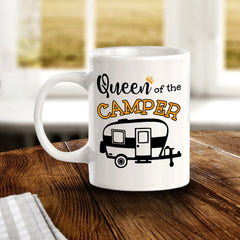 Queen Of The Camper 11oz Plastic or Ceramic Mug | RV Camper Lifestyle