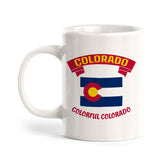Designs ByLITA Colorado: Colorful Colorado 11oz Plastic or Ceramic Coffee Mug Elegance