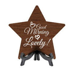 Good Morning Star Table Sign | Family and Faith Home Decor | Church And Home Table Signs