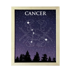 Designs ByLITA Cancer Zodiac Sign Night Sky, Wall Print Art | Home and Office Decor | Astrology Star Sign Bedroom Decoration | Perfect Gift