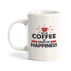Sips Of Coffee = Drops Of Happiness Coffee Mug