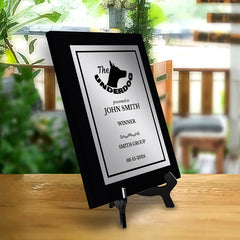 The Underdog Customizable Black Frame Award Plaque | Easel Mount Option | Achievement and Recognition Personalizable Plaques