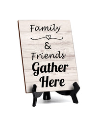 Home & Family Themed Decoration Table Sign with Acrylic Stand (6x8“) | Home & Family Decor