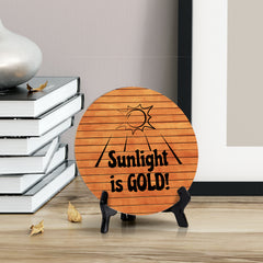 Signs ByLITA Round Sunlight is GOLD! Table Signs (5 x 5")