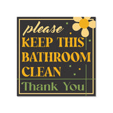Square Plus Please Keep This Bathroom Clean Thank You Wall or Door Sign | Public Restrooms Signage