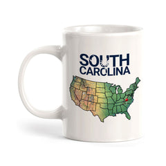 Designs ByLITA South Carolina: Smiling Faces, Beautiful Places 11oz Plastic or Ceramic Coffee Mug | State Pride Collection