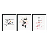 Go Get Em' Wall Art UNFRAMED Print (3 Pack)