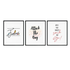 Go Get Em' Wall Art UNFRAMED Print (3 Pack)