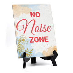 Signs ByLita No noise zone, Blue Watercolor Table Sign (6 x 8")